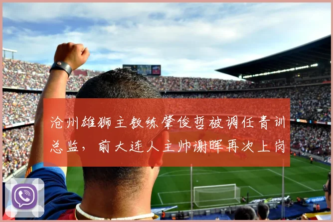 沧州雄狮主教练肇俊哲被调任青训总监,前大连人主帅谢晖再次上岗